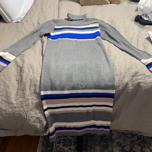 Express Striped Turtleneck Sweater Dress